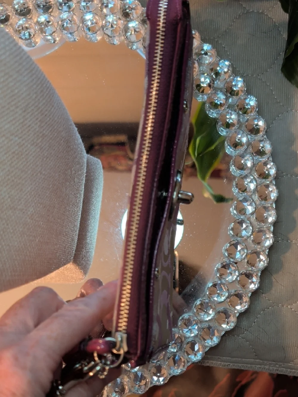 Coach Penelope Optic Signature Turnlock Wristlet EUC